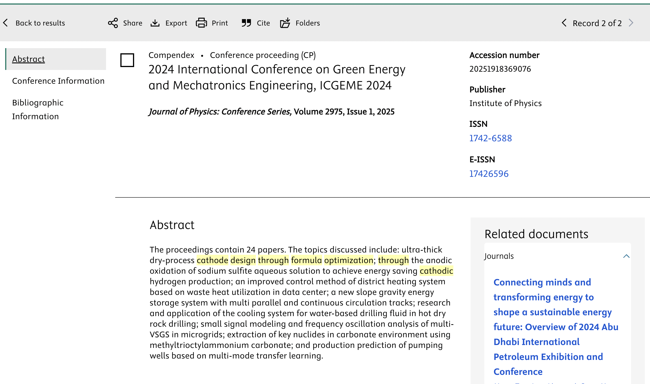 ICGEME 2024 indexing